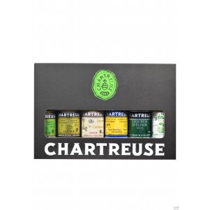 COFFRET PERE CHARTREUX 6 MINIATURES CHARTREUSES 3cl