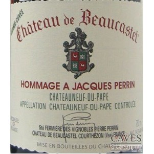 CHATEAUNEUF DU PAPE Hommage à Jacques Perrin 2013 BEAUCASTEL