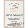 CANON FRONSAC 2000 75cl Château BARRABAQUE