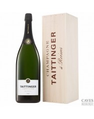 CHAMPAGNE BRUT BLANC Jeroboam en caisse bois -Taittinger